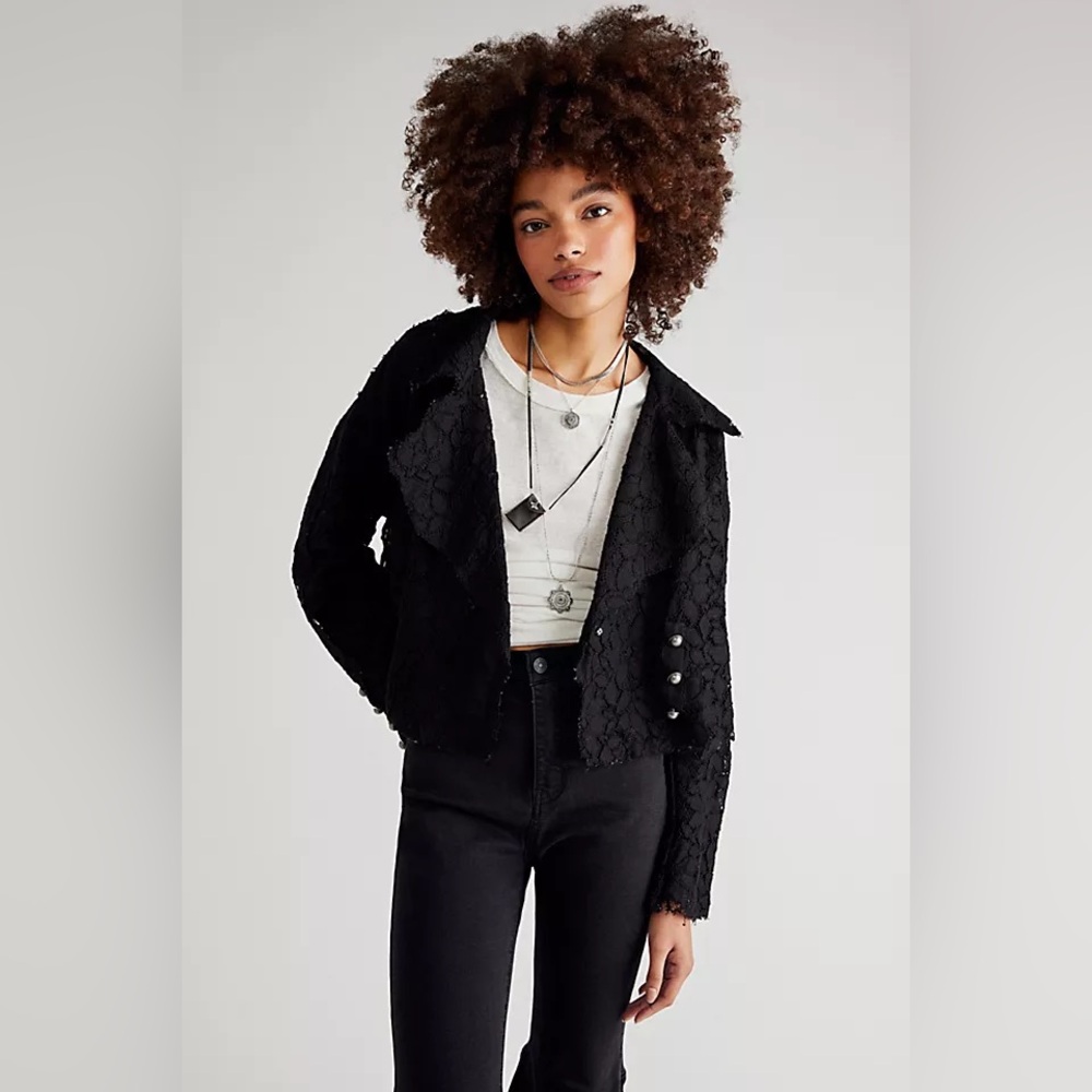 Free People 
Amelia Lace Bed Jacket XL